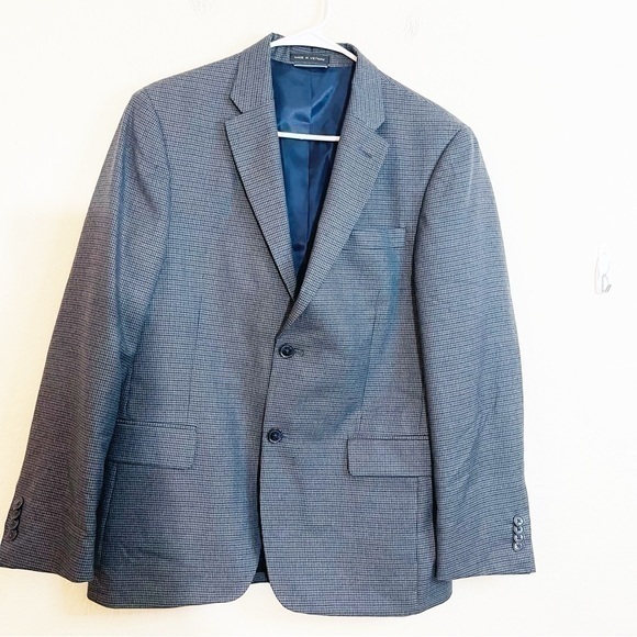 Tommy Hilfiger Two Buttons Suit Blazer Sport Coat Men Size S38 Gray/Black
